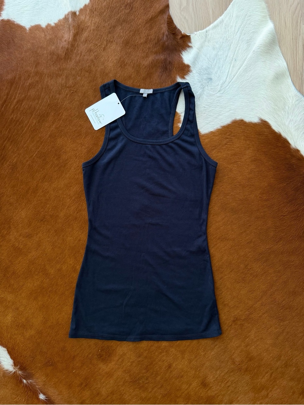 PJ Harlow Charlie ribbed tank size S